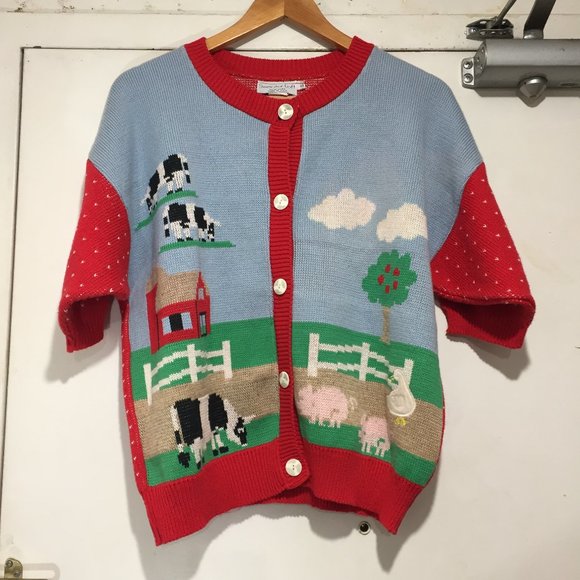 VINTAGE SWEATER LOFT CARDIGAN SWEATER SIZE L - Picture 4 of 7